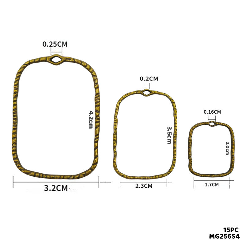 Gift To Love | Bezels | Color : Copper | Pcs : 15 Pc | Code : MG256S4