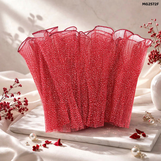 Gift To Love | Snow Wrapping Paper Net Wrinkled | Color : Maroon | Code : MG2572F