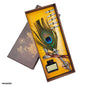 Gift To Love | Peacock Feather Fountain Pen Box Set | Color : Silver | Code : MG265B7