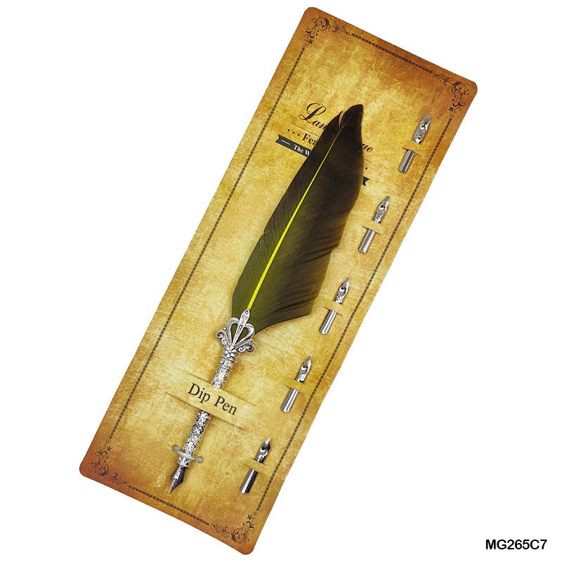 Gift To Love | Feather Ink Pen | Color : Silver | Code : MG265C7