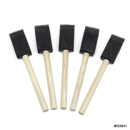 Gift To Love | Black Sponge Set Wooden Handle | Color : Black | Pcs : 5 Pcs | Code : MG2841