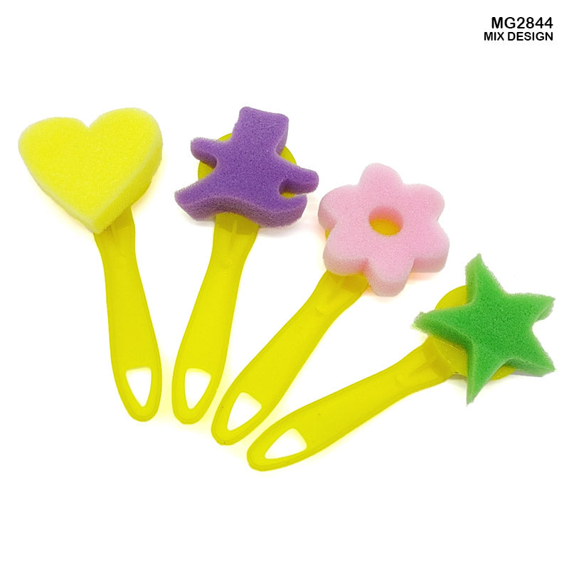 Gift To Love | Sponge Stamp Plastic Handle | Pcs : 4 Pc | Code : MG2844