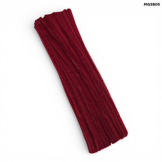 Gift To Love | Craft Pipe Cleaner | Color : Dark Maroon | Size : 7 Mm X 30 Cm | Pcs : 100 Pcs | Code : MG3805