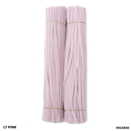 Gift To Love | Craft Pipe Cleaner | Color : Pastel Pink | Size : 7 Mm X 30 Cm | Pcs : 100 Pcs | Code : MG3838