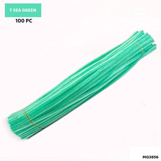 Gift To Love | Craft Pipe Cleaner | Color : Sea Green | Size : 7 Mm X 30 Cm | Pcs : 100 Pcs | Code : MG3856