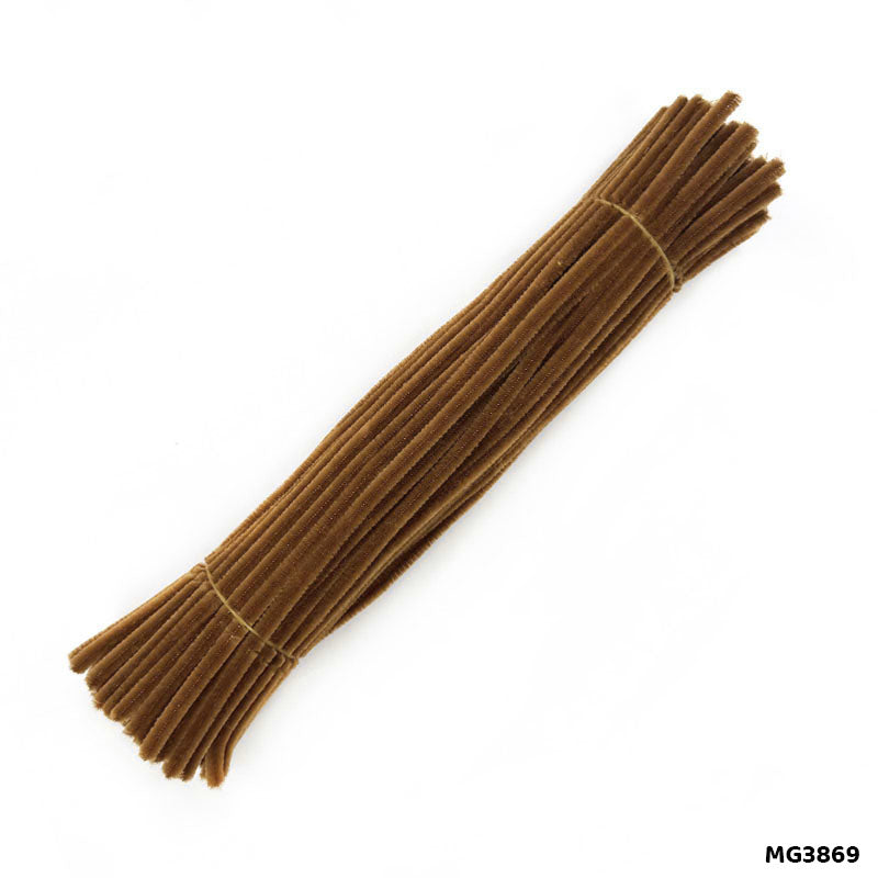 Gift To Love | Craft Pipe Cleaner | Color : Brown | Size : 7 Mm X 30 Cm | Pcs : 100 Pcs | Code : MG3869