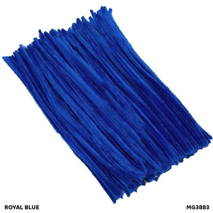Gift To Love | Craft Pipe Cleaner | Color : Royal Blue | Size : 7 Mm X 30 Cm | Pcs : 100 Pcs | Code : MG3883