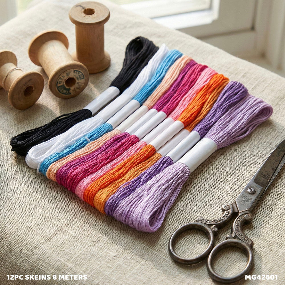 Gift To Love | Thread Skeins | Size : 8 Meters | Pcs : 12 Pc | Code : MG42601