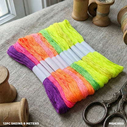 Gift To Love | Thread Skeins | Size : 8 Meters | Pcs : 12 Pc | Code : MG42603