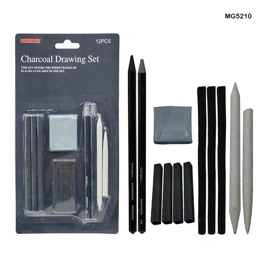 Gift To Love | Charcoal Drawing Set | Pcs : 12 Pc | Code : MG5210