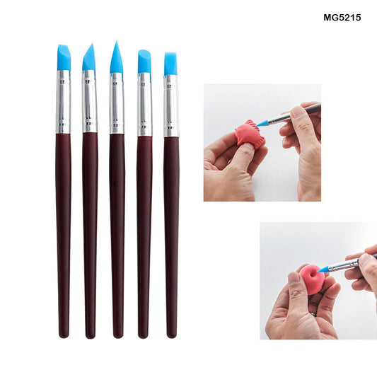 Gift To Love | Silicone Brush | Color : Brown | Pcs : 5 Pcs | Code : MG5215