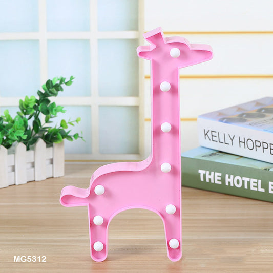 Gift To Love | Giraffe Shape Led Light Box | Color : Pink | Code : MG5312