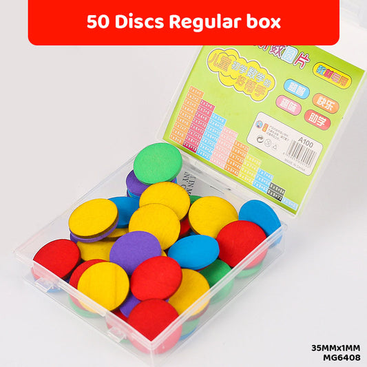 Gift To Love | Craft Wood Coin | Color : Multi | Size : 35 Mm X 1 Mm | Pcs : 50 Pc | Code : MG6408