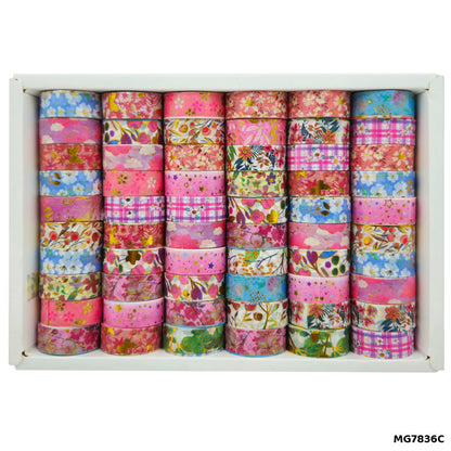 Gift To Love | Washi Tape | Size : 15 Mm X 2 Mtr | Pcs : 60 Pcs | Code : MG7836C