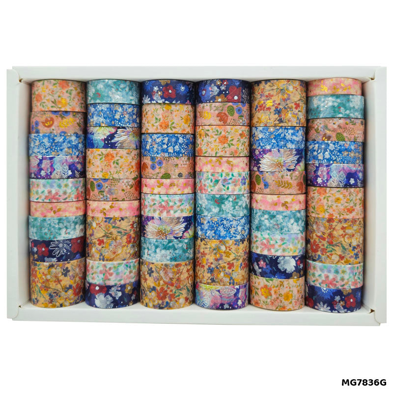 Gift To Love | Washi Tape | Size : 15 Mm X 2 Mtr | Pcs : 60 Pcs | Code : MG7836G