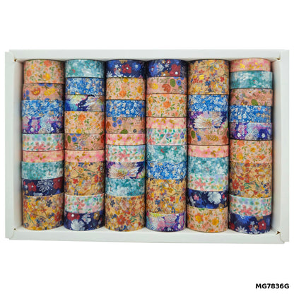 Gift To Love | Washi Tape | Size : 15 Mm X 2 Mtr | Pcs : 60 Pcs | Code : MG7836G