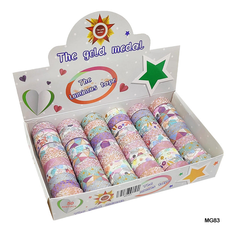 Gift To Love | Washi Tape Gold Medal | Size : 15 Mm X 3 Mmtr | Pcs : 60 Pcs | Code : MG83