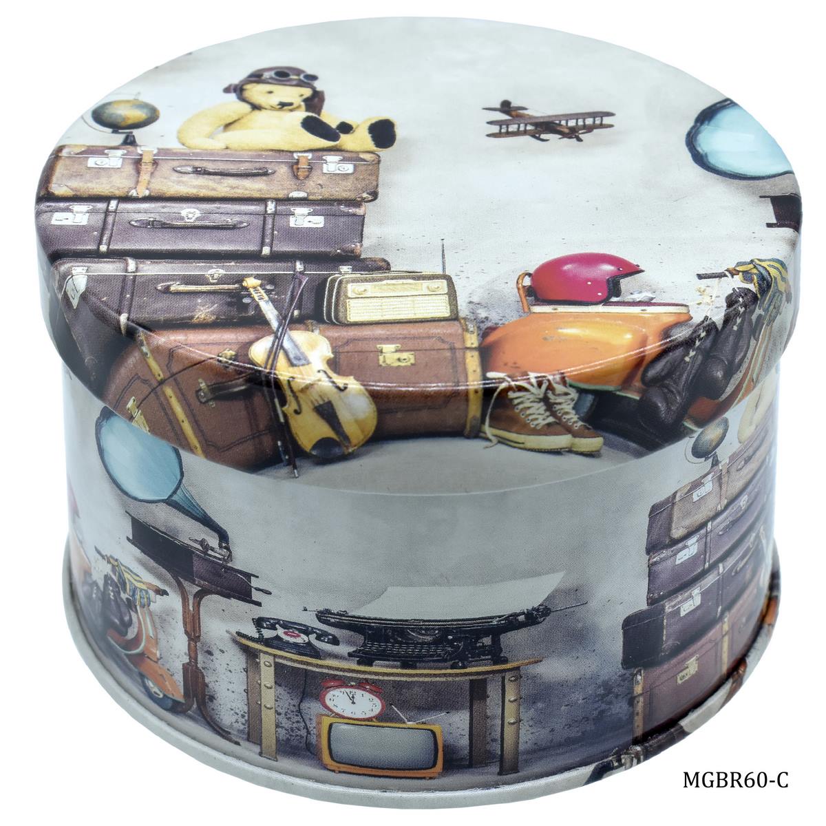 Gift To Love | Metal Gift Box Print Round | Size : 92 X 60 Mmh | Code : MGBR60-C
