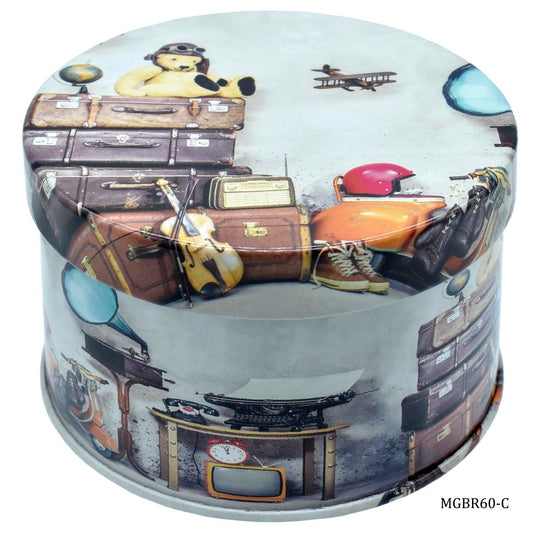 Gift To Love | Metal Gift Box Print Round | Size : 92 X 60 Mmh | Code : MGBR60-C