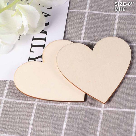 Gift To Love | Mdf Heart | Size : 8 Inch | Pcs : 10 Pcs | Code : MH8