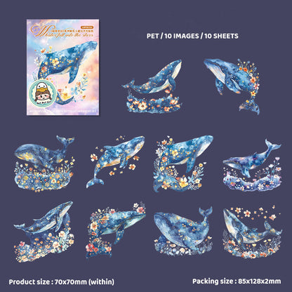 Gift To Love | Whale Falling Star Series Deco Sticker | Pcs : 10 Pcs | Code : MHDJLXC002