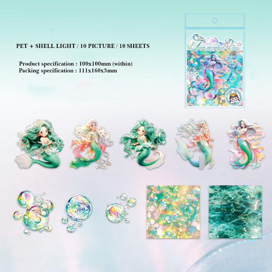 Gift To Love | Mermaid Fantasy Pet Sticker | Pcs : 10 Pcs | Code : MHDPPMR003