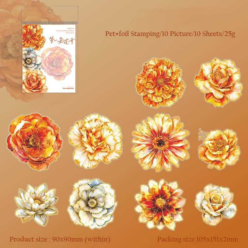 Gift To Love | Handbook Deco Flower Sticker | Pcs : 10 Pc | Code : MHDYDHK002