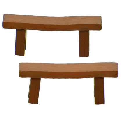 Gift To Love | Miniature Model Bench | Color : Brown | Pcs : 2 Pcs | Code : MMA24