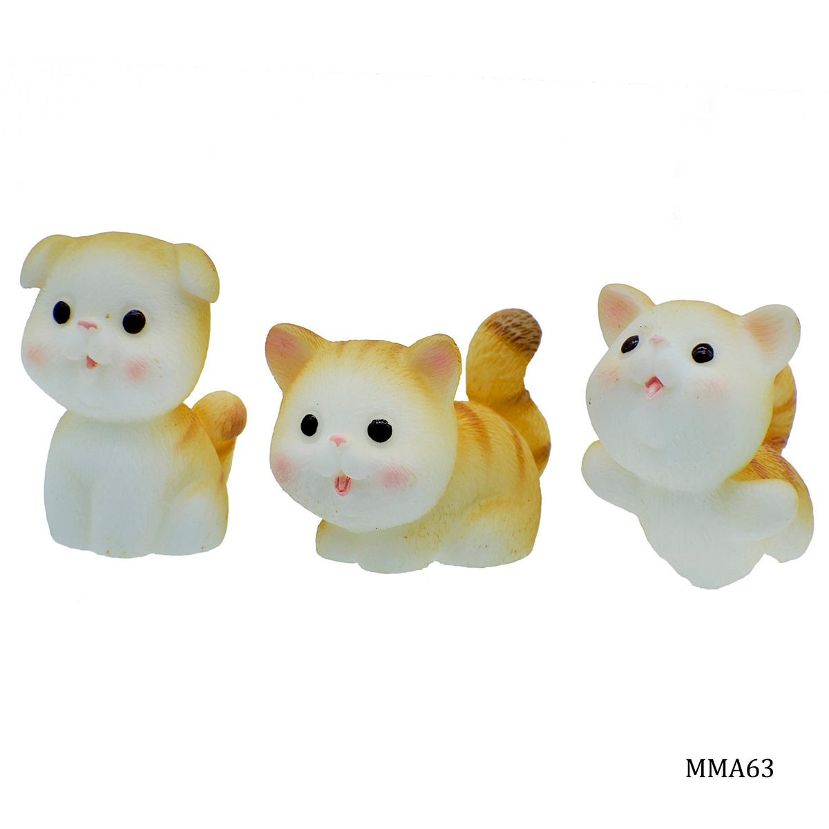 Gift To Love | Miniature Model Cat | Color : Brown | Pcs : 3 Pcs | Code : MMA63