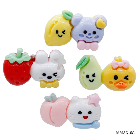 Gift To Love | Miniature Model Cartoon Fruit | Color : Mix Colour | Pcs : 5 Pcs | Code : MMAN-08