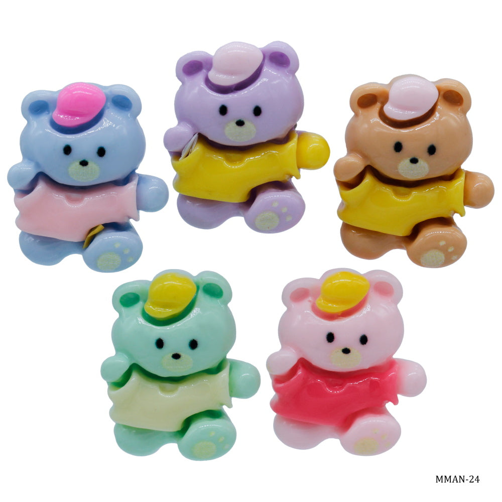Gift To Love | Miniature Model Cartoon Teddy | Color : Mix Colour | Pcs : 5 Pcs | Code : MMAN-24
