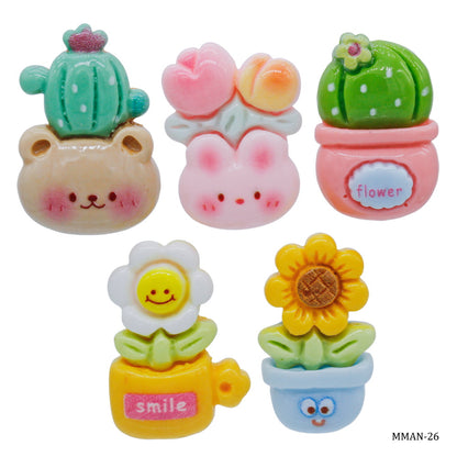 Gift To Love | Miniature Model Flower | Color : Mix Colour | Pcs : 5 Pcs | Code : MMAN-26