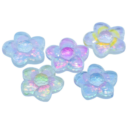 Gift To Love | Miniature Crystal Flower | Color : Mix Colour | Pcs : 5 Pcs | Code : MMAN-51