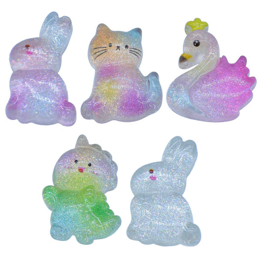 Gift To Love | Miniature Crystal Pet Animal | Color : Mix Colour | Pcs : 5 Pcs | Code : MMAN-59