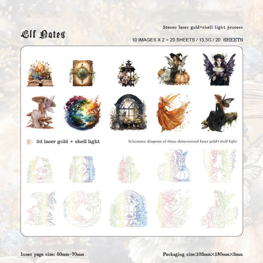 Gift To Love | Dark Whicher Series Deco Sticker | Pcs : 20 Pcs | Code : MMK06H245