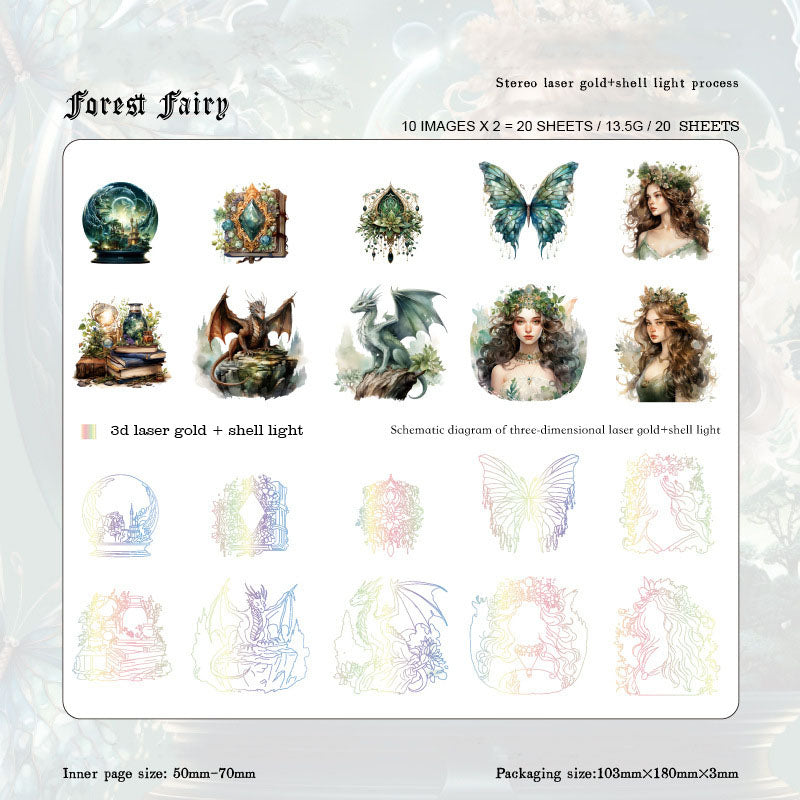 Gift To Love | Dark Whicher Series Deco Sticker | Pcs : 20 Pcs | Code : MMK06H246