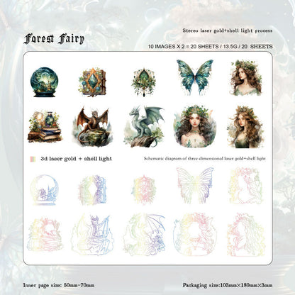 Gift To Love | Dark Whicher Series Deco Sticker | Pcs : 20 Pcs | Code : MMK06H246