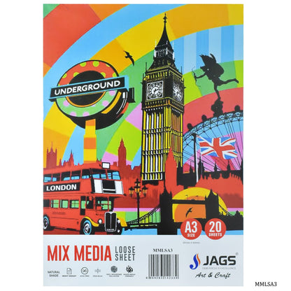 Gift To Love | Mix Media Loose Sheets | Size : A3 | Pcs : Pack Of 20 Sheets | Code : MMLSA3