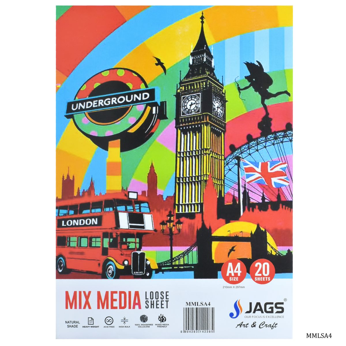 Gift To Love | Mix Media Loose Sheets | Size : A4 | Pcs : Pack Of 20 Sheets | Code : MMLSA4