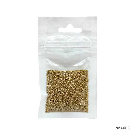 Gift To Love | Micro Pearl Beads | Color : Light Gold | Pcs : 20 Gm Pkt | Code : MPB20LG