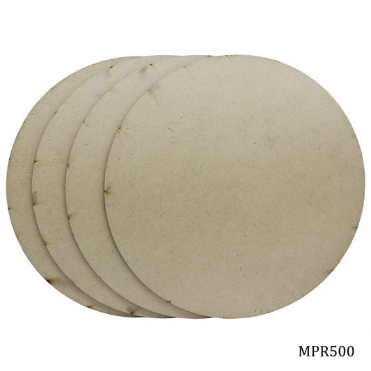 Gift To Love | Mdf Plate Round | Size : 5 X 5 4 Mm | Pcs : 4 Pcs | Code : MPR500