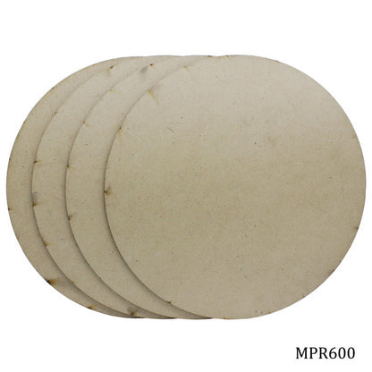 Gift To Love | Mdf Plate Round | Size : 6 X 6 4 Mm | Pcs : 4 Pcs | Code : MPR600