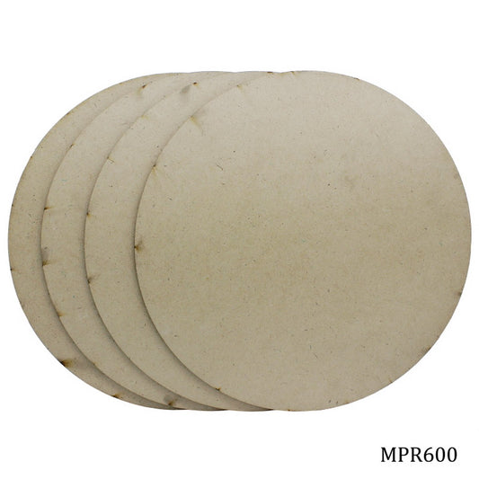 Gift To Love | Mdf Plate Round | Size : 6 X 6 4 Mm | Pcs : 4 Pcs | Code : MPR600