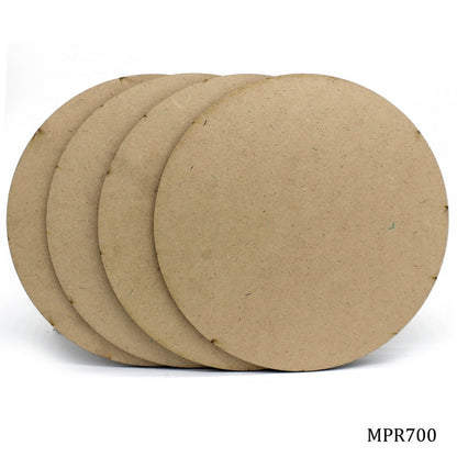 Gift To Love | Mdf Plate Round | Size : 7 X 7 4 Mm | Pcs : 4 Pcs | Code : MPR700