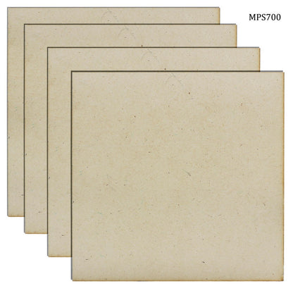 Gift To Love | Mdf Plate Square | Size : 7 X 7 4 Mm | Pcs : 4 Pcs | Code : MPS700