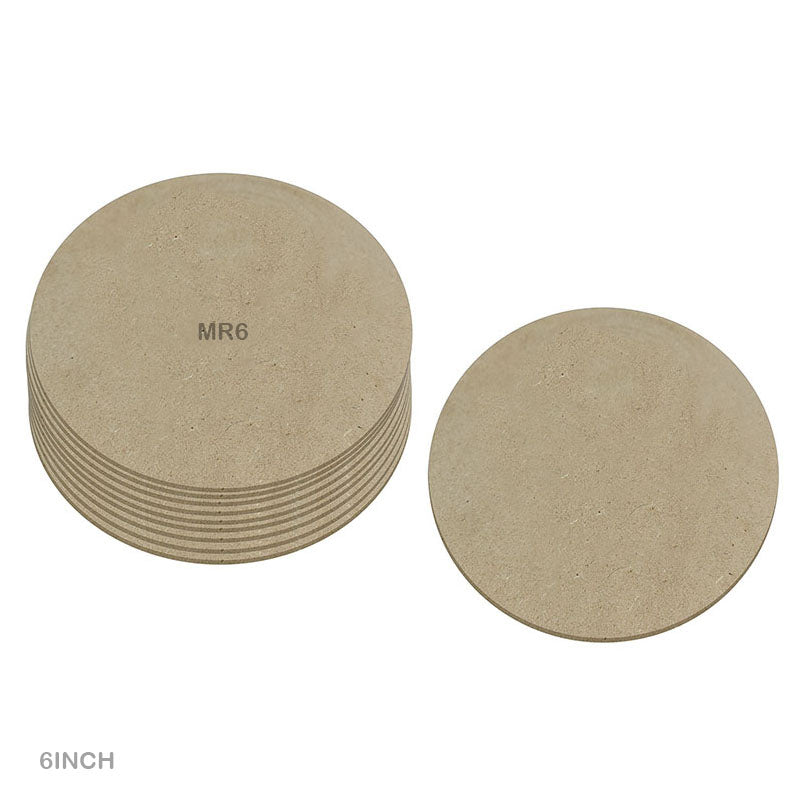 Gift To Love | Mdf Round | Size : 6 Inch | Pcs : 10 Pcs | Code : MR6