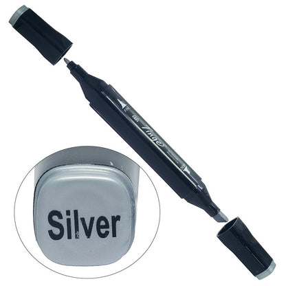 Gift To Love | Touch Marker 2In1 Metallic | Color : Silver | Code : MS818SR