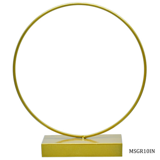 Gift To Love | Metal Stand Gold Round | Size : 10 Inch | Code : MSGR10IN