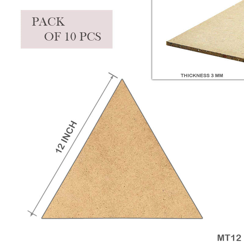 Gift To Love | Mdf Triangle | Size : 12 Inch | Pcs : 10 Pcs | Code : MT12