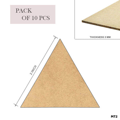 Gift To Love | MDF Triangle | Size : 2 Inch | Pcs : 10 Pcs | Code : MT2